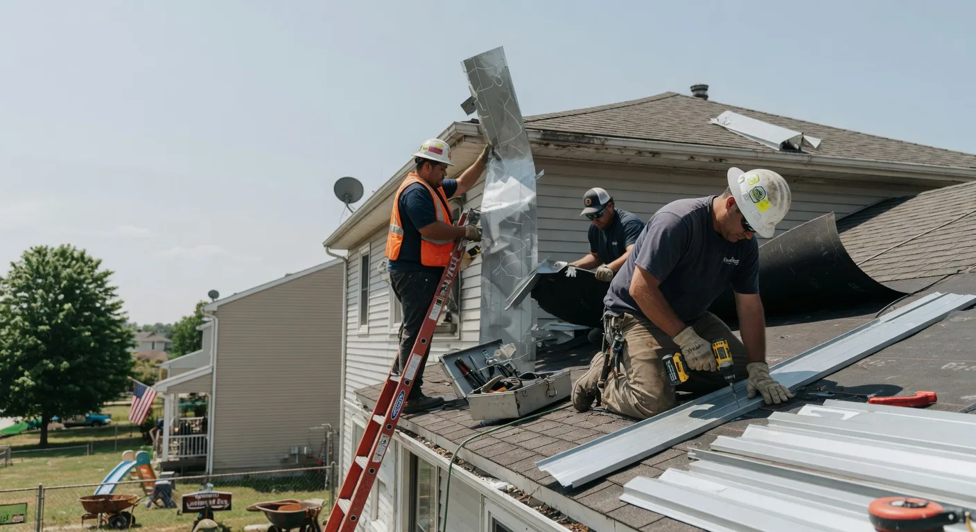 Storm Damage Metal Roof Repair in Gallina, NM